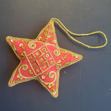 Christmas Star Decoration - 4 assorted Tree Decorations - Quilted Christmas Ornament -  Personalized Stocking Stuffer - Star Felt Ornaments