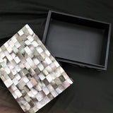 Luxurious Mother of Pearl Jewelry Box - Jewelry Storage - Jewelry Organizer - Wood Jewelry Box - Black Mother of Pearl Trinket Box