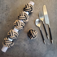 6 Jute Napkin Rings -  Classic Napkin Holders - Red Silk Napkin Ring - Jute Napkin Holder - Rustic Napkin Rings - Twine Burlap Napkin Ring
