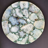 Agate Wedding Cake Stand - Large 12 inch Cake Stand with Gold Legs - Agate Charcuterie Board - Serving Platter
