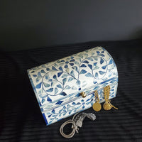 Bone Inlay Jewelry Box - Boho Jewelry Organizer - Decorative Box - Wooden Jewelry Box - Jewelry Holder -