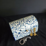 Bone Inlay Jewelry Box - Boho Jewelry Organizer - Decorative Box - Wooden Jewelry Box - Jewelry Holder -