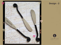 Personalized Spreader - Meant to Brie - Custom Butter Knife - Wedding Favors - Cheese Spreaders - Rustic Spreaders - 2 spreaders set