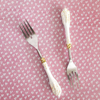 Personalized Wedding Cake Knife, Server and Fork Set -  White Wedding Cake Knife set with Gold Distressing - Wedding Cake Shovel & Cake Fork
