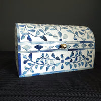 Bone Inlay Jewelry Box - Boho Jewelry Organizer - Decorative Box - Wooden Jewelry Box - Jewelry Holder -
