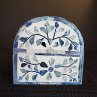 Bone Inlay Jewelry Box - Boho Jewelry Organizer - Decorative Box - Wooden Jewelry Box - Jewelry Holder -