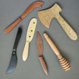 Wood Cheese Knives Set - Wooden Handmade Spreader Knives - Wooden Honey Spoon - Wood Axe for cheese spreads - Gift Boxed