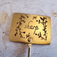 Gold Cheese Markers - Set of 4 Cheese Signs - Metal Cheese Picks - Engraved Charcuterie Labels - Charcuterie Board Marker
