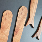 Whale Cheese Knives Set - Wooden Handmade Spreader Knives - Wooden whale cheese spreaders - 4 Wooden Spreaders - Gift Boxed