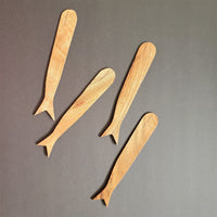 Whale Cheese Knives Set - Wooden Handmade Spreader Knives - Wooden whale cheese spreaders - 4 Wooden Spreaders - Gift Boxed