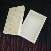 White Bone Inlay Jewelry Box - Boho Jewelry Organizer - Decorative Box - Wooden Jewelry Box - Jewelry Holder - Handmade Wooden Trinket Box