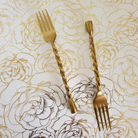 Gold Wedding Cake Forks - Custom Wedding Flatware - Engraved Wedding Forks - Bride Groom Forks - Bridal Shower - Wedding Keepsake - Gift Box