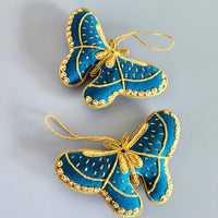 Christmas Decoration Butterfly - Intricate Tree Decorations - Quilted Christmas Ornament -  Personalized Stocking Stuffer - Animal Ornament