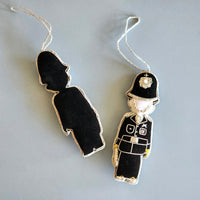 Christmas Decoration UK Royal Guard - Tree Decoration - Quilted Police Christmas Ornament -  Personalized Stocking Stuffer - Animal Ornament