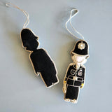 Christmas Decoration UK Royal Guard - Tree Decoration - Quilted Police Christmas Ornament -  Personalized Stocking Stuffer - Animal Ornament