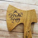 Personalized Wood Axe Spreader Set - Wood Cheese Knives Set - Laser Engraved Handmade Spreader Knives - Brass Inlay Handles - Gift Boxed
