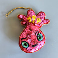 Christmas Decoration Squid - Tree Ornament - Tree Decorations - Quilted Christmas Ornament - Personalized Stocking Stuffer - Animal Ornament