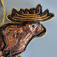Christmas Decoration Moose - Tree Ornament - Tree Decorations - Quilted Christmas Ornament-Personalized Stocking Stuffer - Animal Ornament