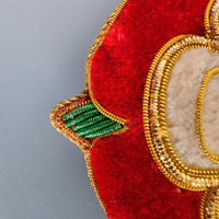 Christmas Decoration Poppy - Tree Ornament - Tree Decorations - Quilted Christmas Ornament-Personalized Stocking Stuffer - Animal Ornament
