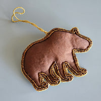 Christmas Decoration Rhino - Tree Ornament - Tree Decorations - Quilted Christmas Ornament-Personalized Stocking Stuffer - Animal Ornament
