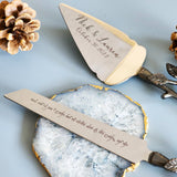 Black Wedding Cake Knife - Personalized Wedding Cake Cutter - Engraved Cake Server Set - Custom Wedding Gift - Gothic Wedding Cake Knife