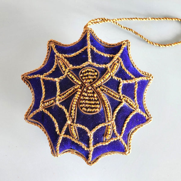 Christmas Decoration Spider - Intricate Halloween Decoration - Quilted Christmas Ornament -  Personalized Stocking Stuffer - Animal Ornament