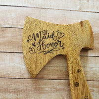Personalized Wood Axe Spreader Set - Wood Cheese Knives Set - Laser Engraved Handmade Spreader Knives - Brass Inlay Handles - Gift Boxed