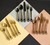 Personalized Cutlery Set - Knot Cutlery Set - 5 Piece Hostess Set - Twist Flatware Set - Handmade Silverware - Stainless Steel Cutlery