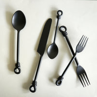 Personalized Cutlery Set - Knot Cutlery Set - 5 Piece Hostess Set - Twist Flatware Set - Handmade Silverware - Stainless Steel Cutlery