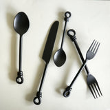Personalized Cutlery Set - Knot Cutlery Set - 5 Piece Hostess Set - Twist Flatware Set - Handmade Silverware - Stainless Steel Cutlery