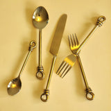 Personalized Cutlery Set - Knot Cutlery Set - 5 Piece Hostess Set - Twist Flatware Set - Handmade Silverware - Stainless Steel Cutlery