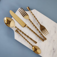 Personalized Cutlery Set - Tear Drop Cutlery Set - 5 Piece Hostess Set - Tear Flatware Set - Handmade Silverware - Stainless Steel Cutlery