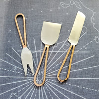 Rose Gold Cheese Knife Set - Gold Cheese Knives - Black Charcuterie Tools -  Personalized Housewarming Gift -Wedding Gift-Housewarming Gifts