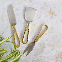 Rose Gold Cheese Knife Set - Gold Cheese Knives - Black Charcuterie Tools -  Personalized Housewarming Gift -Wedding Gift-Housewarming Gifts