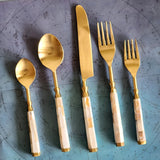 Mother of Pearl Inlay Flatware Set - Custom Order Mayma Raphael