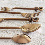 Personalized Cutlery Set - Knot Cutlery Set - 5 Piece Hostess Set - Twist Flatware Set - Handmade Silverware - Stainless Steel Cutlery
