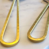 Personalized Wedding Cake Knife and Server Set - Gold Hand Hammered Handles - Wedding Gift - Wedding Cake Cutter -Gold Cake Server and Knife