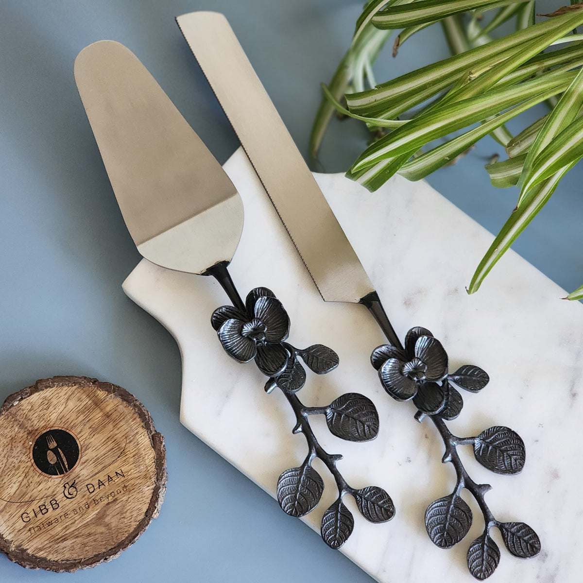 Black Wedding Cake Knife and Server Set - Custom Wedding Cake Cutter ...