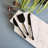 Rose Gold Cheese Knife Set - Gold Cheese Knives - Black Charcuterie Tools -  Personalized Housewarming Gift - Wedding Gift - Christmas Gifts