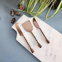 Rose Gold Cheese Knife Set - Gold Cheese Knives - Black Charcuterie Tools -  Personalized Housewarming Gift - Wedding Gift - Christmas Gifts